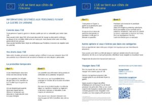 Informations destinées aux personnes fuyant la guerre en Ukraine
